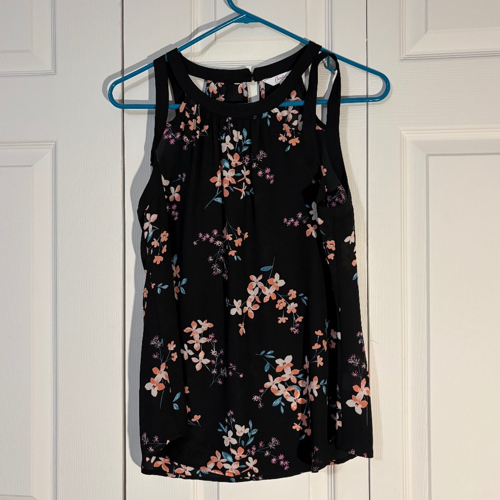 🌸 Candie’s Floral Halter Tank Top | Size M